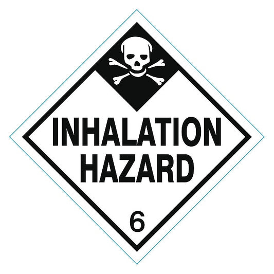 DOT Label Inhalation Hazard, Black/White, Pk500