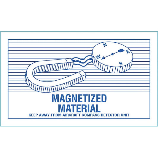 DOT Label Magnetized Material 5"x3", Blue/Orange