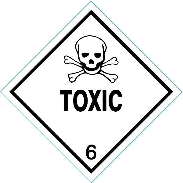 DOT Label, 4 In. H, Toxic, 4 In. W, PK250