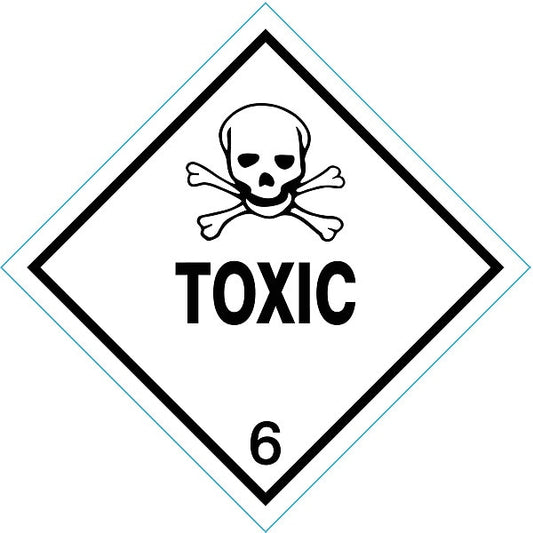 DOT Label, 4 In. H, Toxic, 4 In. W, PK250