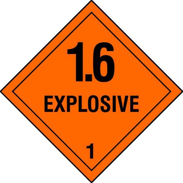 DOT Label, 4 In. H, Black/Orange, PK100