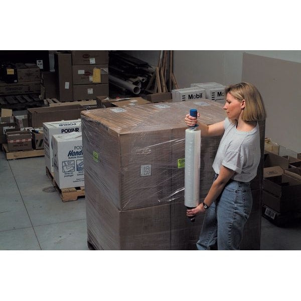 Hand Stretch Wrap 30 in W x 1000 ft L., Blown Style, 80 ga, Purple