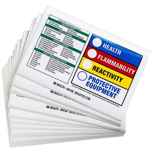Rectangle HMIG Label 4"H x 5-7/8"W, Multicolor, Pk100