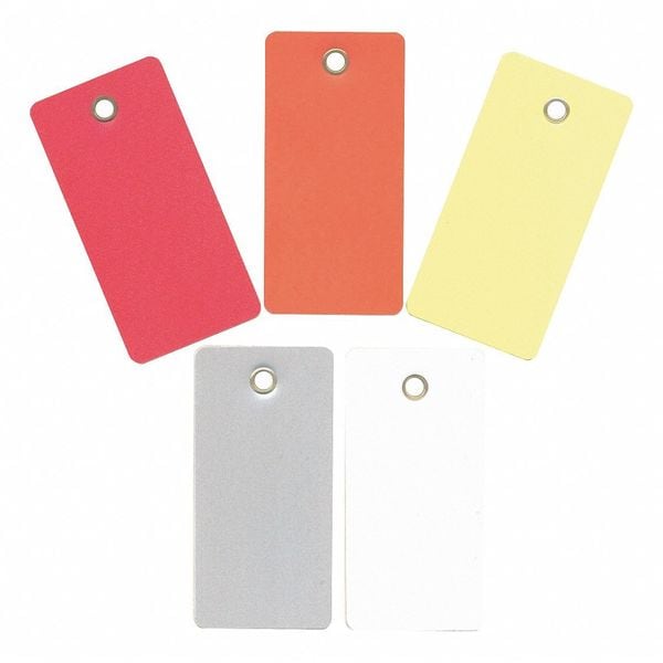 Blank Tag, 2-3/4 x 1-3/8 In, Sil, PK25