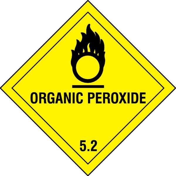 DOT Label, 4 In. H, Black/Red, Yellow, PK100