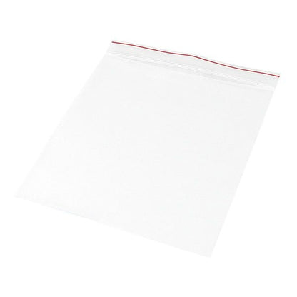 Reclosable Poly Bag, Zip Seal, 8 in L, 8 in W, 2 mil Thick, Low Density Polyethylene (LDPE), Clear