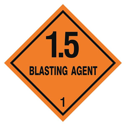 DOT Label, 4 In. H, 4 In. W, Vinyl, PK25