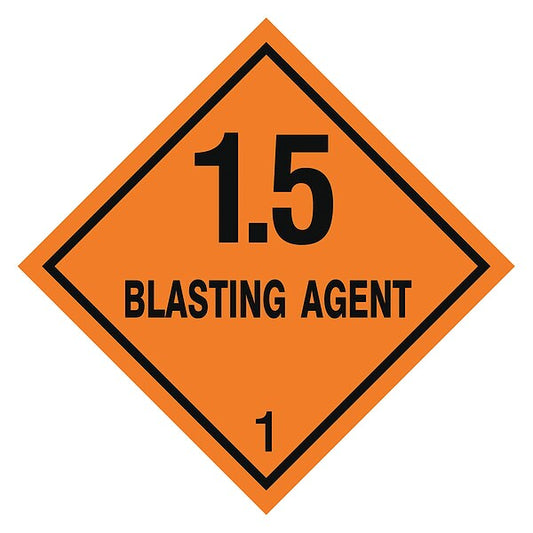 DOT Label, 4 In. H, 4 In. W, Vinyl, PK25