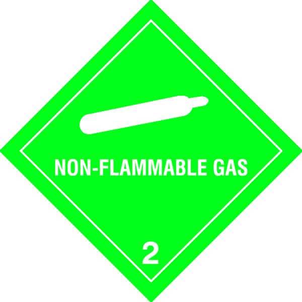 DOT Label, 4 In. H, White/Green, PK100