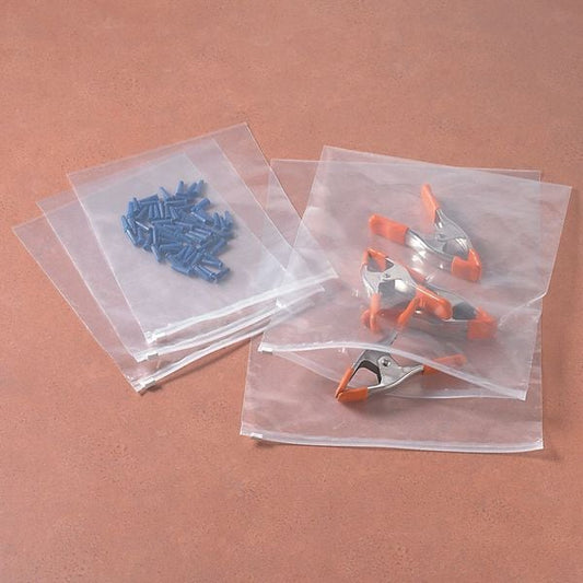 Reclosable Poly Bag, Slide Seal, 12 in L, 16 in W, 2.75 mil Thick, Low Density Polyethylene (LDPE)