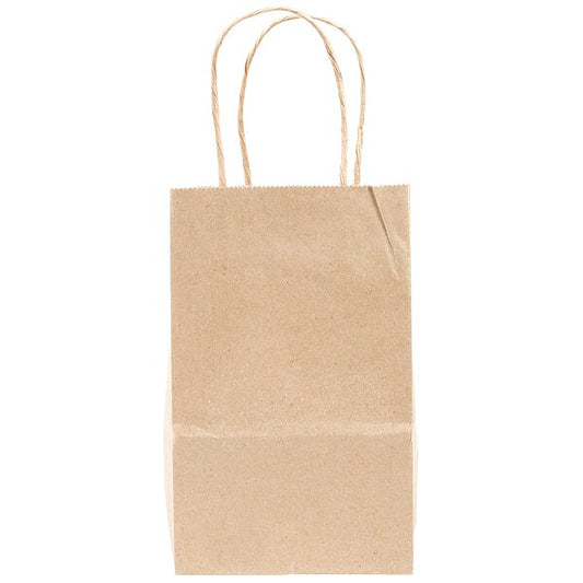 Paper Bag, Handles, 5.25x3.25x8.375", PK250