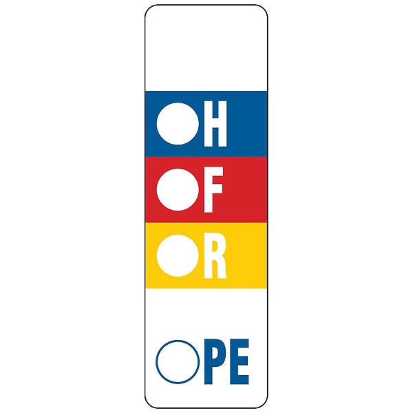 Square HMIG Reactivity Label 2-7/8"H x 7/8"W, Multicolor, Pk500