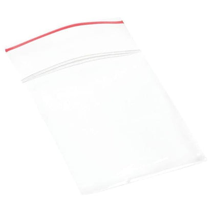 Reclosable Poly Bag, Zip Seal, 2 in L, 2 in W, 2 mil Thick, Low Density Polyethylene (LDPE), Clear