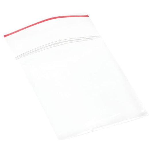 Reclosable Poly Bag, Zip Seal, 2 in L, 2 in W, 2 mil Thick, Low Density Polyethylene (LDPE), Clear