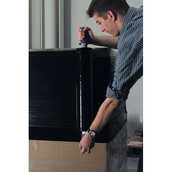 Stretch Wrap, 20" W x 1000 ft. L, 80 ga, Cast Style, Black, Standard Duty