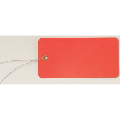 Blank Tag, 3-3/4 x 1-7/8 In, R, Vinyl, PK25