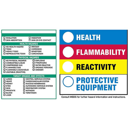 Rectangle HMIG Target Label, Multicolor, Pk100