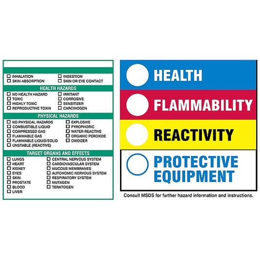 Rectangle HMIG Target Label, Multicolor, Pk100