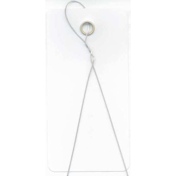 Blank Tag, 3-3/4 x 1-7/8 In, Wht, PK25