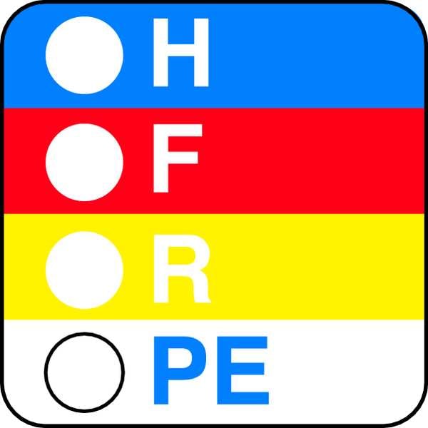 Square HMIG Reactivity Label 7/8"H x 7/8"W, Multicolor, Pk750