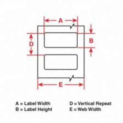 Blank Label 3"W Silver, Polyester, Pk3000
