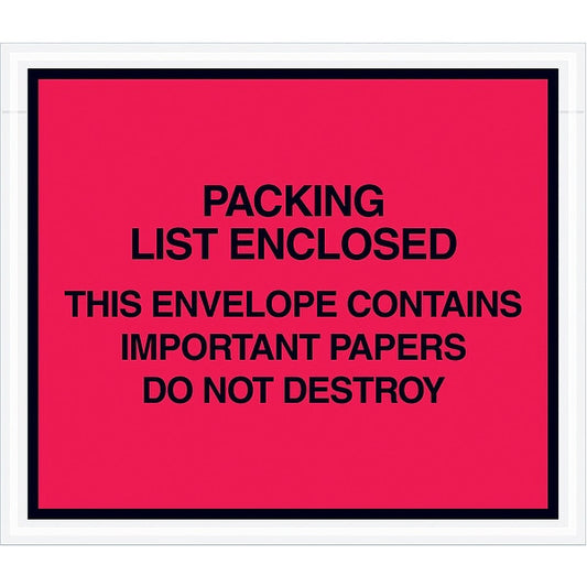 Packing List Envelopes, 6 x 7