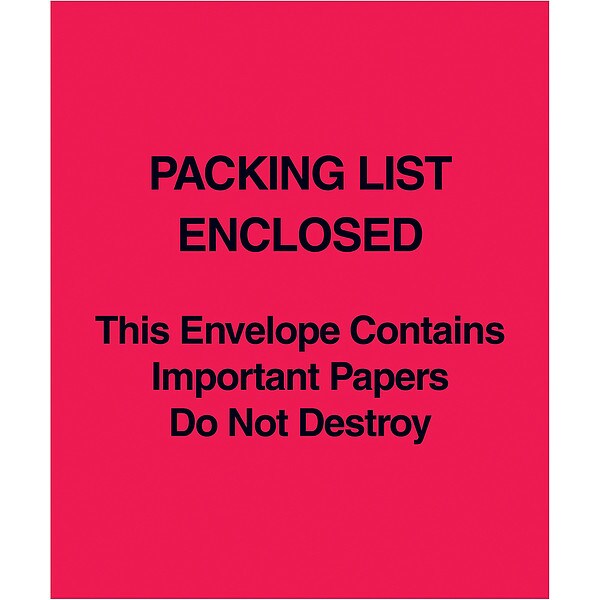 Packing List Envelopes, 6 x 5