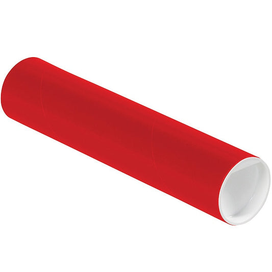 Mailing Tube, 9inLx2in.dia, Red, PK50