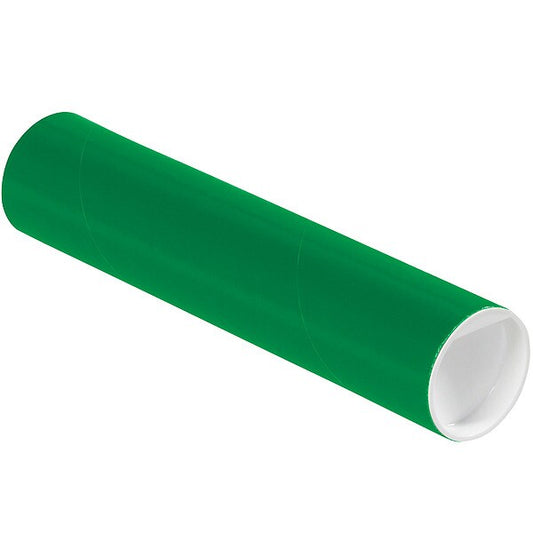 Mailing Tube, 9inLx2in.dia, Green, PK50