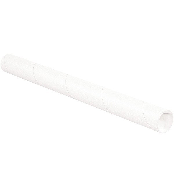 Mailing Tube, 43inLx2in.dia, White, PK50