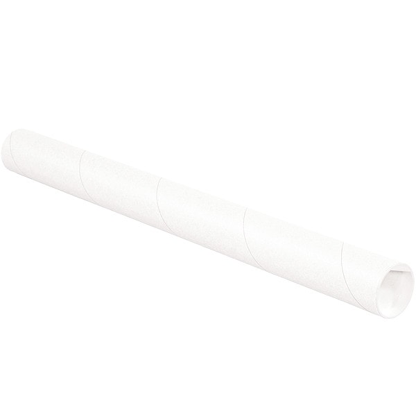 Mailing Tube, 36inLx2in.dia, White, PK50