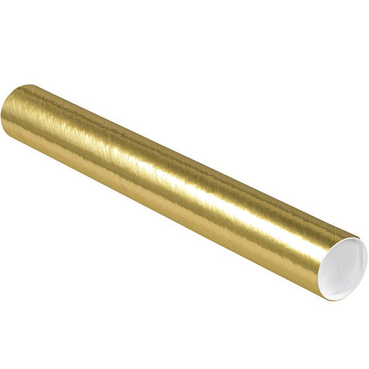 Mailing Tube, 24inLx3in.dia, Gold, PK24