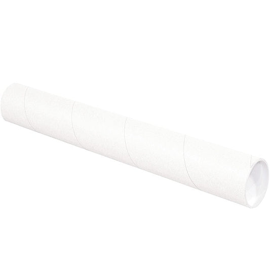 Mailing Tube, 24inLx3in.dia, White, PK24