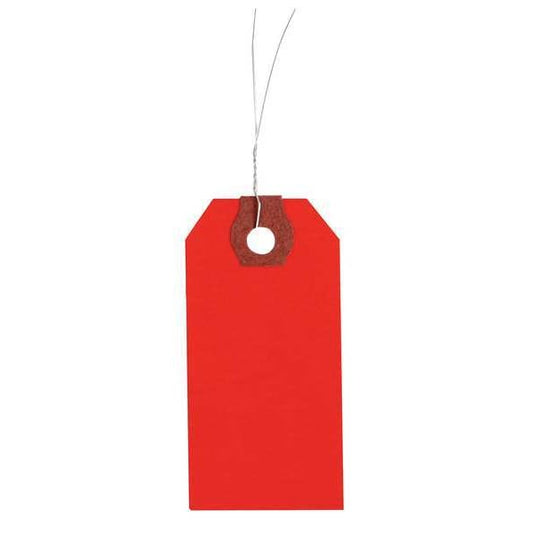 3-1/8" x 6-1/4" Red Paper Wire Tag, Pk1000