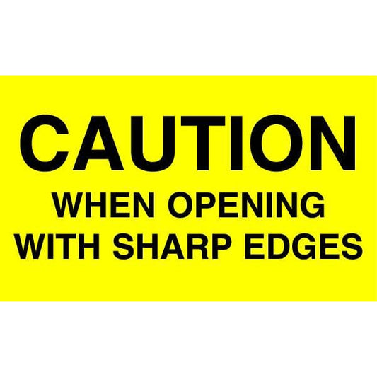 3" x 5" Adhesive Back Shipping Labels, Caution When Opening, Pk50