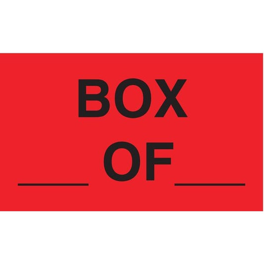 3" x 5" Adhesive Back Shipping Labels, Box ___ of ___, Pk500