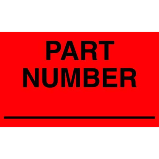 Shipping Labels, Black/Red, 5 In. W, PK500