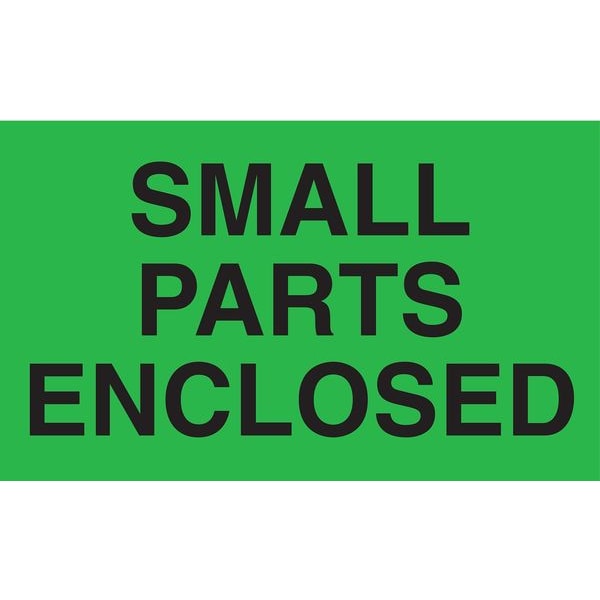 3" x 5" Adhesive Back Shipping Labels, Small Parts Enclosed, Pk500