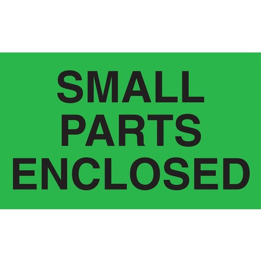 3" x 5" Adhesive Back Shipping Labels, Small Parts Enclosed, Pk500