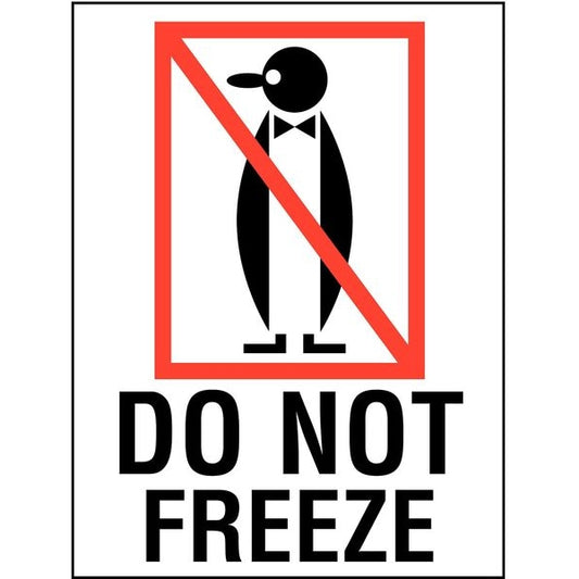 4" x 3" Adhesive Back Shipping Labels, Do Not Freeze, Pk50