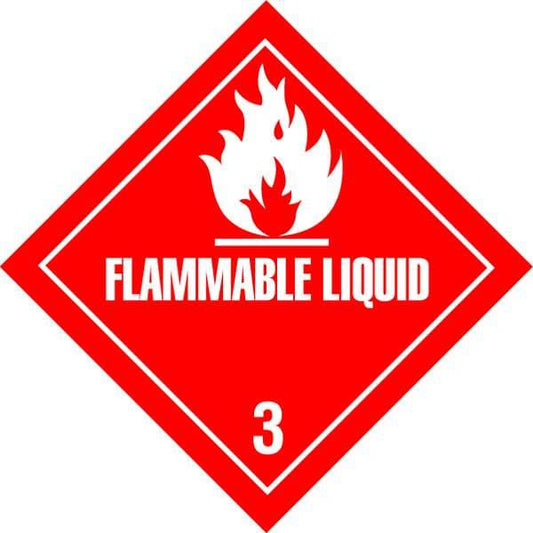 4" x 4" Adhesive Back Shipping Labels, Flammable Liquid, Pk500