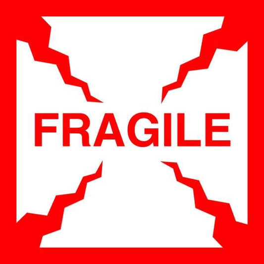 4" x 4" Adhesive Back Shipping Labels, Fragile, Pk500