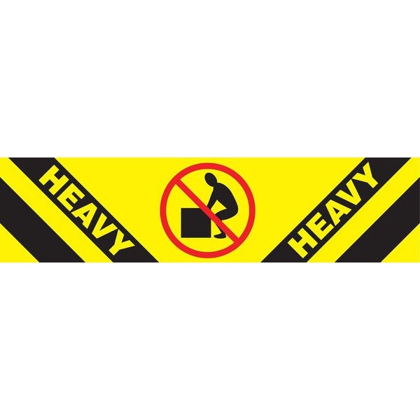 Shipping Labels 2"H x 8"W, Heavy, Yellow, Pk50