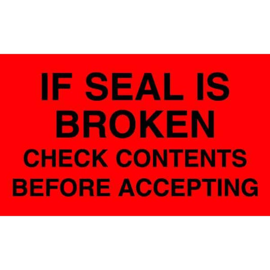 Shipping Labels, 3 In. H, Black/Red, PK500