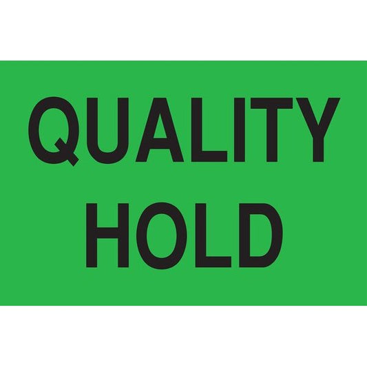 2" x 3" Adhesive Back Shipping Labels, Quality Hold, Pk500