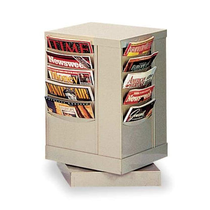 Magazine Display, 20 Compartments, Tan