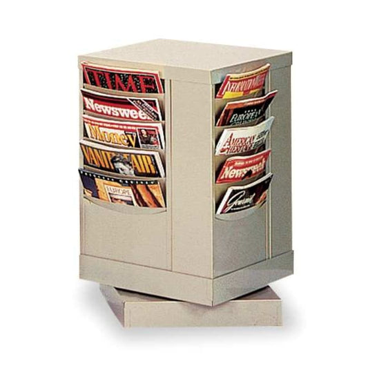 Magazine Display, 20 Compartments, Tan