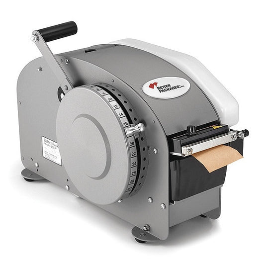 Tape Dispensing Machine, 3 in Max. Tape Width. 7 1/2 in Tape Core Dia, Steel, Gray