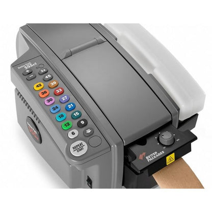 Tape Dispenser, 3 in Max. Tape Width. 10 in Tape Core Dia, Gray