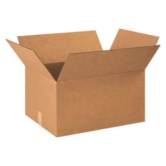 Corrugated Boxes, 23" x 17" x 12", Kraft, 10/Bundle